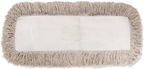 img 2 attached to 🧹 Industrial Hygrade Cotton Boardwalk Dust Mop Head - White, 48 in. x 5 in.