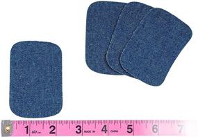 img 1 attached to 🪡 SINGER 00092 Накатывающиеся заплаты на джинсе - размер 2x3 - пачка из 10 штук.