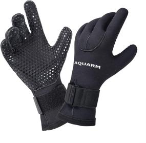 img 4 attached to AQUARM Premium Diving Gloves Resistance