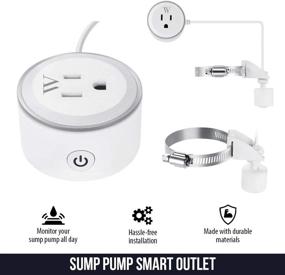 img 3 attached to 🔌 Wasserstein Smart Plug Outlet with High Water Level Sensor for Sump Pump - Alarm and App Notifications, Easy Plug and Play Socket