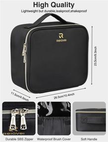 img 1 attached to 💼 MONSTINA Makeup Train Case: Professional Travel Cosmetic Organizer & Storage Bag for Cosmetics, Makeup Brushes, Toiletries & Accessories – Portable & Stylish (Black)