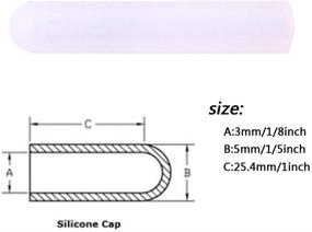 img 3 attached to 🔴 Clear Silicone Dishwasher Prong Rack Caps - 100 Round End Caps for Tine Protection & Wire Thread Cover