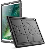🐢 poetic turtleskin ipad pro 12.9 rugged case: heavy-duty protection with silicone sound-amplification for apple ipad pro 12.9 (1st gen 2015) / ipad pro 12.9 (2nd gen 2017) - black logo