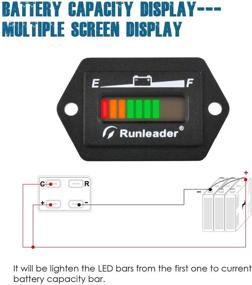 img 2 attached to ⚡ Runleader 36V Батарейный индикатор уровня топлива: Точный батарейный уровень для гольф-карт, клубных автомобилей, вилочных погрузчиков и моек-швабр.