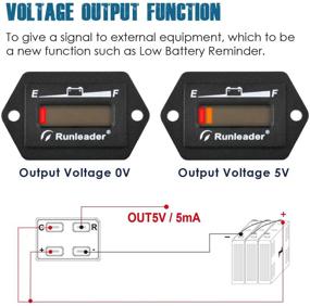 img 1 attached to ⚡ Runleader 36V Батарейный индикатор уровня топлива: Точный батарейный уровень для гольф-карт, клубных автомобилей, вилочных погрузчиков и моек-швабр.