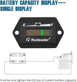 img 3 attached to ⚡ Runleader 36V Батарейный индикатор уровня топлива: Точный батарейный уровень для гольф-карт, клубных автомобилей, вилочных погрузчиков и моек-швабр.