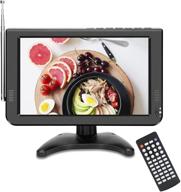 10.6 inch portable tv with atsc+ntsc, hdmi, av, usb slot, tf card reader, rechargeable battery - digital television logo