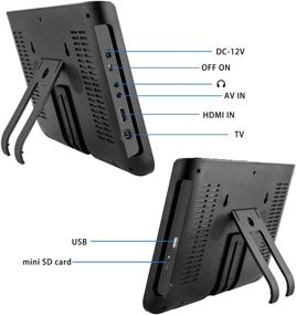 img 1 attached to 10.6 inch Portable TV with ATSC+NTSC, HDMI, AV, USB Slot, TF Card Reader, Rechargeable Battery - Digital Television