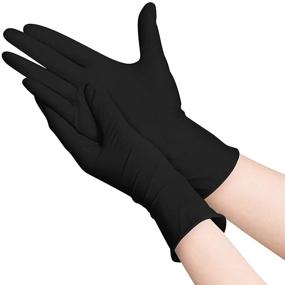 img 4 attached to 🧤 Nitrile Gloves by MedCN - 4 mils, 100 Pcs Disposable Gloves - Powder-Free, Latex-Free, Soft Industrial Gloves for Cleaning
