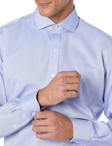 img 2 attached to 👔 Stylish and Hassle-Free: Non Iron Pocket Purple Men's Shirt with BUTTONED Cutaway Collar