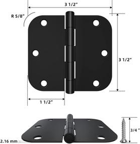 img 3 attached to 🚪 HOSOM Hinges: Premium Commercial Door Products with Interior Radius Corners