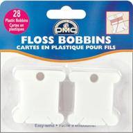 dmc plastic floss bobbins 28 pack 6102 (6-pack) - convenient floss organization solution logo