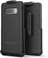 ultimate protection: encased galaxy note 8 rugged belt case - military grade armor cover with holster clip (black) logo