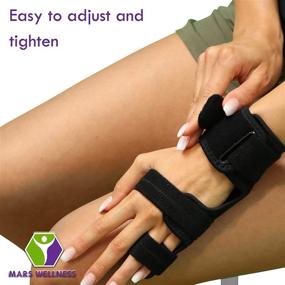 img 1 attached to Mars Wellness Boxer Fracture Splint - Immobilize Broken Fingers & Hand with Hand and Finger Brace - Small/Medium