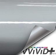 🚗 enhance your car's style with vvivid+ elephant grey nardo gray gloss vinyl car wrap film- 1ft. x 5ft. roll | easy diy installation | no-mess decal logo