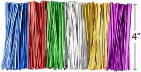 img 1 attached to 🍬 200 Pack of 9x12 Clear Plastic Cellophane Bags with Twist Ties - Ideal for Candies, Nuts & Small Gifts, 1.5 Mil Thick Cello Bags