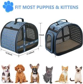 img 3 attached to 🐾 IDEE Cat & Dog Carrier: Airline Approved Soft-Sided Pet Carrier for Small Dogs, Cats, and Rabbits - Perfect for Travel, Camping, and Outdoor Activities - Up to 15lbs