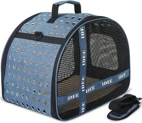 img 4 attached to 🐾 IDEE Cat & Dog Carrier: Airline Approved Soft-Sided Pet Carrier for Small Dogs, Cats, and Rabbits - Perfect for Travel, Camping, and Outdoor Activities - Up to 15lbs