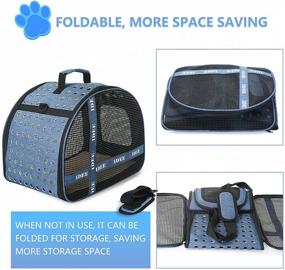 img 2 attached to 🐾 IDEE Cat & Dog Carrier: Airline Approved Soft-Sided Pet Carrier for Small Dogs, Cats, and Rabbits - Perfect for Travel, Camping, and Outdoor Activities - Up to 15lbs