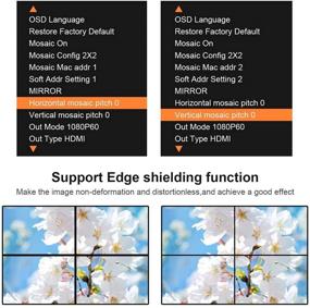 img 1 attached to 📺 Video Wall Controller HDMI USB 2x2 Processor: Supports Multiple Display Configurations, 180 Degree Image Rotation, LED/LCD Screen Splicing - M04