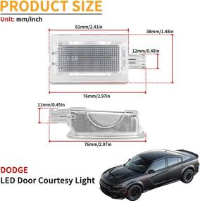 img 3 attached to 💡 Enhance Your Dodge Charger/Challenger with GemPro LED Courtesy Door Lights for Stylish Illumination and Enhanced Convenience