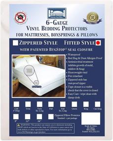 img 4 attached to 🛏️ Bargoose Fitted Mattress Cover: Vinyl Bed Protector for Pests & Liquids, Allergen & Dust Mite Barrier, Hypoallergenic - Queen, 16" Deep