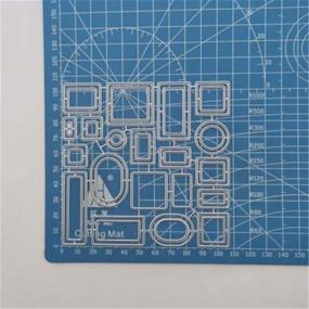 img 2 attached to 🔲 Metal Geometric Figure Label Cutting Dies: Square Circle Frame Design for Card Scrapbooking and DIY Craft Album