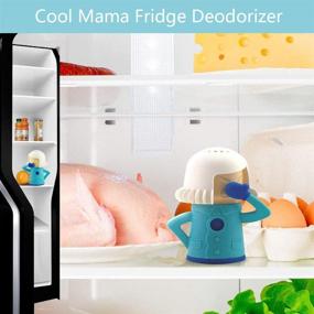 img 3 attached to Fresh Mama Fridge Deodorizer, Chilly Mama Refrigerator Odor Absorber and Remover, Fridge Cleaner and Freezer Freshener, Reusable Air Purifier with Baking Soda