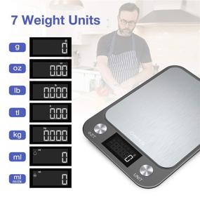 img 1 attached to Accurate and Precise ONEKG 11lbs Food Scale for Baking and Cooking, Digital Kitchen Scale with LCD Display, Measures in Ounces, Grams, and 7 Other Units