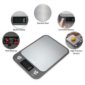 img 2 attached to Accurate and Precise ONEKG 11lbs Food Scale for Baking and Cooking, Digital Kitchen Scale with LCD Display, Measures in Ounces, Grams, and 7 Other Units