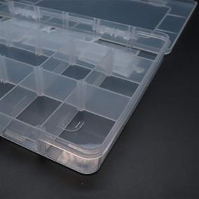 img 2 attached to 📦 Xiaoyztan 18-Grid Adjustable Plastic Storage Box: Ideal for Electronics, Jewelry, Sewing Tools, and Gadgets - Compact and Versatile, 7.9 x 5.7 x 1.1 inch