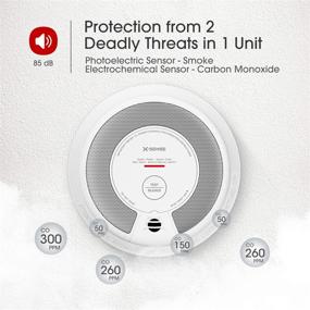 img 1 attached to 🔥 X-Sense Smoke and Carbon Monoxide Detector Alarm, 2-in-1 Dual Sensor Fire & CO Alarm, Battery-Operated with 10-Year Life, UL 217 & UL 2034 Compliant, SC06