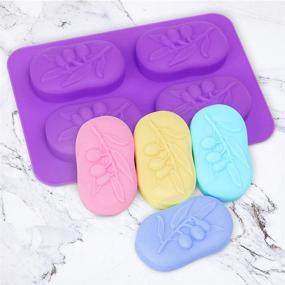img 2 attached to 🌸 Unique Chrider Silicone Soap Molds for DIY Handmade Soap - Flower & Olive Tree Soap Making Supplies with Silicone Scraper