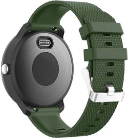 img 3 attached to 🌿 20mm Silicone Band for Anrir Vivoactive 3, Garmin Vivoactive 3/Forerunner 645 Music, Samsung Galaxy 42mm, Galaxy Watch 3 41mm, Galaxy Watch Active 2 40mm/44mm - Army Green