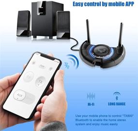 img 3 attached to 🔊 Enhanced Bluetooth 5.0 Transmitter Receiver: Long Range Adapter for Headphone/TV/PC/Speakers, AptX LL&AptX HD Audio for TV Home Stereo