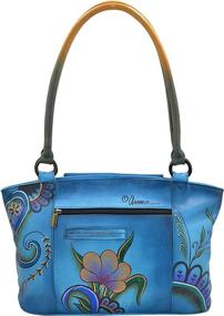 img 3 attached to 🎨 Hand-Painted Anna Anuschka Women's Tote Organizer | Stylish Handbags & Wallets in Totes