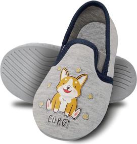 img 4 attached to Dream Bridge Toddler Slippers - Anti-Slip Shoes and Slippers for Boys