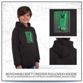 img 1 attached to Minecraft Creeper Pullover Hoodie Black