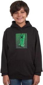 img 4 attached to Minecraft Creeper Pullover Hoodie Black