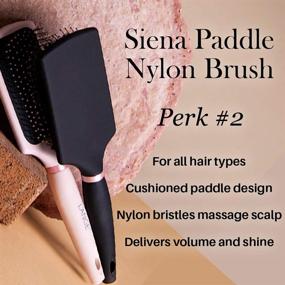 img 1 attached to 🔥 L'ange Hair Siena Paddle Nylon Brush: Get Smooth and Tangle-Free Hair with Heat-Resistant Nylon Bristles (Black)
