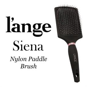 img 3 attached to 🔥 L'ange Hair Siena Paddle Nylon Brush: Get Smooth and Tangle-Free Hair with Heat-Resistant Nylon Bristles (Black)