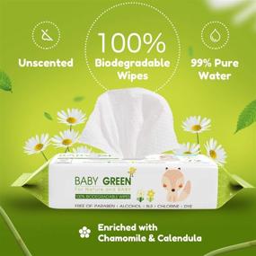 img 3 attached to 👶 Baby Green Unscented Baby Wipes – Value Pack (12x72) – Compostable 99% Pure Water, Plastic-Free, Fragrance-Free Wet Wipes for Sensitive Skin (864 Counts)