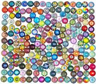 🔳 glass dome cabochon mosaic tiles for jewelry making - diy kit with 200 pieces (0.47 in) logo
