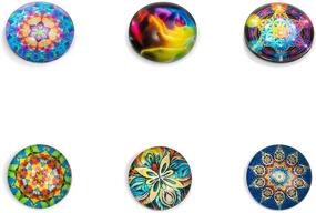 img 1 attached to 🔳 Glass Dome Cabochon Mosaic Tiles for Jewelry Making - DIY Kit with 200 Pieces (0.47 in)