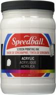 32-ounce speedball white acrylic screen printing ink logo