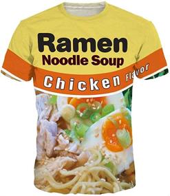 img 4 attached to Keasmto Noodles Chicken Shirts: Trendy and Stylish Men's Summer Clothing