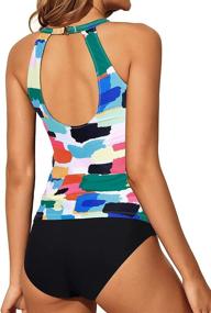 img 2 attached to 👙 Yonique Backless Printed Bathing Swimsuit - Women's Clothing in Swimsuits & Cover Ups
