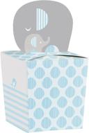 🎁 creative converting 317237 blue paper favor boxes: 8 count, 2" x 4" x 2" - perfect for parties and events logo
