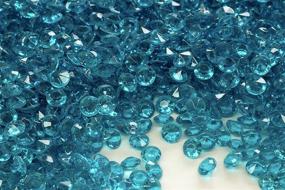 img 4 attached to 💎 Beadyandcrafty 8.0mm 2 Ct 1000 Pcs Teal Wedding Party Diamond Confetti Table Scatters Decoration Craft Ideas | Perfect for DIY Projects