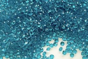 img 3 attached to 💎 Beadyandcrafty 8.0mm 2 Ct 1000 Pcs Teal Wedding Party Diamond Confetti Table Scatters Decoration Craft Ideas | Perfect for DIY Projects
